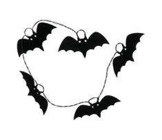 Retlux - Dekoratyvinė LED grandinė HALLOWEEN 10xLED/2xAA/šilta balta 1,3m šikšnosparniai
