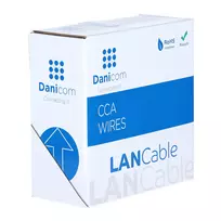 DSIT CAT5e lauko tinklo kabelis U/UTP AWG 26/1 lankstus 100m juodas