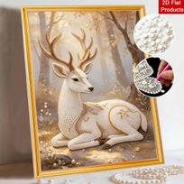 Animal Pearl Painting Handmade 5D Deer Fairy Forest DIY Home Office Desktop Decoration Painting 30x40