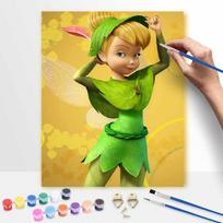 Disney Oil Painting Kit Painting Tinkerbell Art Home Bedroom Wall Decor Gift 20x30cm green
