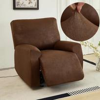 Stretch Pu Leather Waterproof Recliner Cover Couch Cover For Recliner Sofa Chair Cover 1-seat black