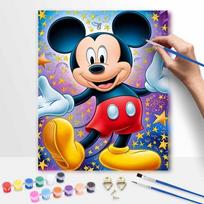Disney Mickey Mouse oil painting digital painting art kit handmade diy painting home decoration gift 50x70cm black