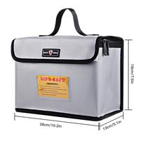 Fireproof Explosionproof Lipo Battery Guard Safe Bag Large Storage Space for Battery Storage Charging with Double Metal Zipper Other gray