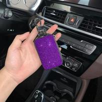 New Auto Key Case Car Holder Shell Remote Cover Car-Styling Keychain Purses Diamond Car Accessories Interior for Woman Wholesale 8.5*5.5*3.5 violetinė