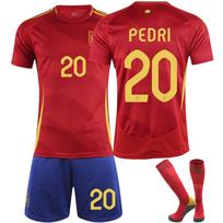 Euro 20 Ispanijos namų marškinėliai 9 Gave #20 Pedri 7 Morata 10 Yamal Futbolo marškinėliai 26
