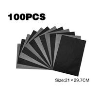 100 Sheets A4 Carbon Transfer Paper Long Lasting Fade Proof Copy Paper for Club Record Keeping Office Form Duplication Handwriting Copy juoda