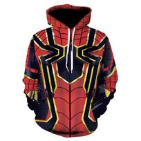 Marvel Žmogus-voras 3D spausdintas gobtuvas Unisex Oversize laisvalaikio džemperis Ruduo L juoda