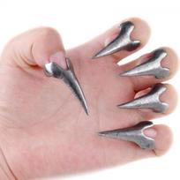 5pcs Wholesale Retro Spike Nail Talon Claw Finger Rings Gothic sidabras