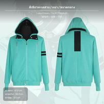 Tokyo Ghoul Kaneki Ken Cosplay Hoodie, MultiSize, Fall Winter Jacket Lake GreenThin S Lake Green-Thick M gray