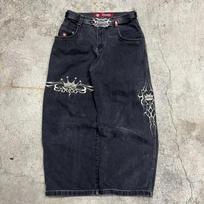Mens Loose Straight Fit Hip Hop Denim Pants Cotton Blend Casual Wide Leg Jeans Youth S Fast Shipping black