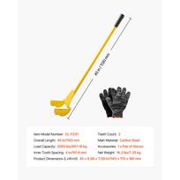 SucceBuy Pallet Buster Tool Breaker Bar 41 Inch Carbon Steel Handle 2000 lbs Capacity Deck Board Removal Tool for Flooring Trim 41inch black