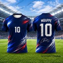 2026 Vaikų sportinis kostiumas Mbappe #10 spaudinys Marškinėliai+Šortai Rinkiniai Futbolo marškinėliai Prancūzijos gerbėjų kostiumas Sportiniai vaikiški/suaugusiųjų drabužiai 110