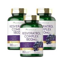 Carlyle Resveratrol 1800mg 180 Capsules 3 pcs 6 pcs Monthly Supply 180 Tablets
