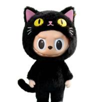 17cm Labubu Kostiumas Cosplay Keičiamas Rankų Darbo Juodo Katino Pliušinis Rinkinys Sijonas Labubu Lėlės Kostiumas Vaikams Geriausia Dovana No Doll beige