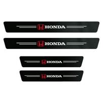 1/4/5 vnt. Automobilio durų slenksčio apsauginės plokštelės dekoras Anglies pluošto lipdukai Honda Accord Civic FIT Insight CRV Jazz HRV City Vezel Pilot black