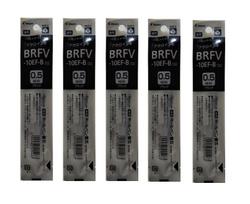 PILOT Acro Ink Ballpoint Pen Extra Pack of 5 0.5mm Refill, Fine, Black, BRFV-10EF-B, black