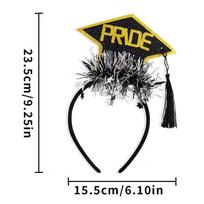 Graduation Headbands Customizable Festive Decor For Graduate Ceremony School Home Party Supplies A6 black