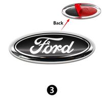 14,5 cm aliuminio automobilio priekinių grotelių emblema, galinių durelių logotipo ženklelis Ford Fiesta Focus 2 3 Mondeo Edge Ranger Fusion S-MAX Transit black