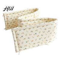 Washable Baby Bed Protection Cotton Crib Bumper Pad for Newborns, Anti-collision Breathable Fixed Quilting Liner Liner, Easy Install Soft Protective 70cm G
