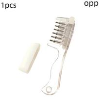 Hair Oil Applicator Scalp Massage Liquid Comb Built-In Liquid Reservoir Rolling Metal Teeth For Hair Growth Home Hair Care Tool A4 white