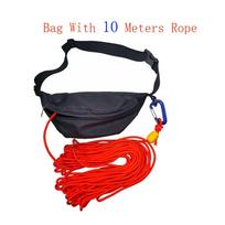 Kayak Rescue Waist Throw Rope Bag Canoe Tow Tether Sea Kayaking Safety Equipment Boat Tow Throw Lines Kayaking Tow Belt 10 Meters black