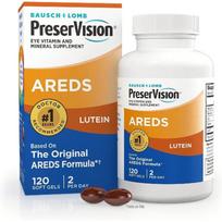 Bausch + Lomb Preservative Vision Arès Akių vitaminai Liuteinas Mineralai Minkštos kapsulės 120 tablečių 1 vnt.