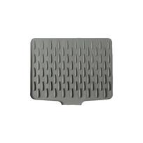 Multi Purpose Silicone Drying Pad Sloped Drainage Heat Resistant Nonslip Mat For Kitchen Utensils Boards S gray
