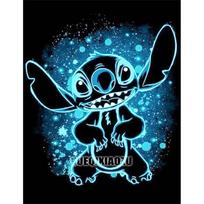 Stitch Diamond Painting Disney Princess 5D Diy Full Round_Square Mosaic Embroidery Children's Bedroom Decor Handmade Gift Round 20x30cm blue