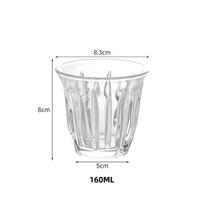 90/130/160/200ML Skaidraus stiklo kavos puodelis Karščiui atsparus Vestuvių vakarėlio Kokteilių Alaus puodelis Pusryčių Pieno Kapučino latė Stiklinis puodelis white