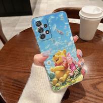 Skaidrus dėklas Samsung Galaxy A57 A37 A56 A36 Dėklai A55 A54 A35 A26 A07 A17 A16 A06 A34 A15 Dangtelis Pūliuotis Paršelis Tigras Galaxy A07 blue