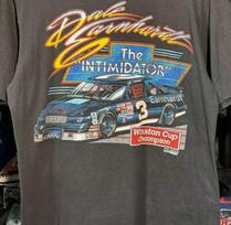 90-ųjų 1989 m. Dale Earnhardt Nascar Juodi marškinėliai atnaujinti juodi marškinėliai Klasikinis stilius L gray
