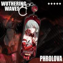 New Wuthering Waves Hiyuki Denia Aemeath Mornye Keychain Cartoon Anime Strip Pendant Keyring Backpack Jewelry Cute Gift 9cm black