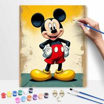 Disney Mickey Mouse Paint By Number Kit Number Drawing Canvas DIY Picture Home Decor Disney Art Poster Gift Modern Wall Decoration 50x70cm black