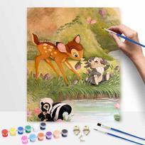Disney Bambi Thumper painting kit handmade diy home decor gifts wall art canvas set for adults relaxing hobby creative fun craft 130 50x70cm beige