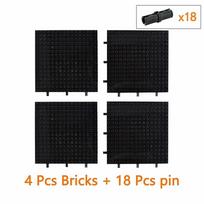Suderinamas MOC 65803 Techninis plytas 4/3 16x16 pagrindo plokštė Statybinio bloko dalys Rinkinys „Pasidaryk pats“ Vaikų žaislai 98138 Pikselių meno paveikslėliui Leduo black