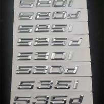 3D ABS BMW E39 F10 E60 F11 530d 520d 520i 535d 535i 540i 525d 530i Emblemos Raidės Lipdukas Automobilio Bagažinės Ženklelis Priedai 518i sidabras