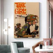 1 vnt. Filmai Tank Girl Plakatas Lipdukas Spaudinys Atsparus vandeniui Sienos menas Svetainei Miegamajam Namų dekoras 10x15cm No Frame beige