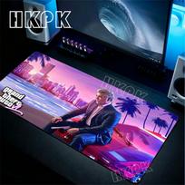 XL Grand Theft Auto GTA Pelės kilimėlis Žaidėjo Kompiuterio Biuro Aksesuarai Pelės kilimėlis Guminis neslystantis Didelis kilimėlis Dovanojimas vaikinams 30cmx60cm(11.8x23.6inch) gray
