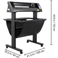 SIHAO 28/34/53 Inch Semi-Automatic Vinyl Cutter Plotter Cutting Printer Floor Stand black