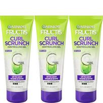 Garnier Fructis Style Curl Scrunchie Controlling Gel (for shape and shine) 6.8 fl oz 3 pcs (Packaging may vary) yellow