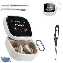 Suitable for Anker Soundcore Liberty 5 Pro Max Bluetooth Earphones with Silicone Protective Case and 2 Screen Protectors balta