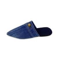 Fashion Designer Women Shoes 2025 Blue Denim Slippers Sexy Pointed Toe Women's Slippers Fashion Outdoor Closed Toe Slides Classic Mules 42 blue