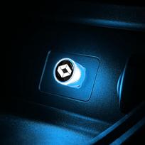 1 vnt. USB automobilio LED lemputė Automobilio interjero atmosferos apšvietimas Automobilio emblemos stilius Renault Dacia Megane 2 3 Duster Koleos Logan Clio Laguna Sandero