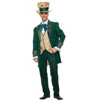 Vyriškas Alisos stebuklų šalyje Skrybėlininko kostiumas Helovinas Deluxe Vyriškas Cosplay XL