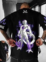 Vasaros vyriški marškinėliai Dragon Ball Z Animacinių filmų spaudinio dizainas Goku Grynos medvilnės trumpomis rankovėmis Madingi gatvės laisvalaikio kvėpuojantys viršutiniai drabužiai M gray