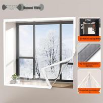Windproof Transparent Insulation Film for Doors & Windows - No-Drill Seal, Cold Protection, Anti-Freezing Curtain 15x15