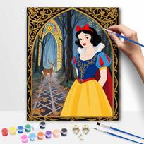 Disney Snow White oil painting by numbers art kit. handmade diy painting home decoration gifts 40x50cm black