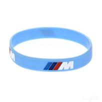 For BMW E46 E36 E34 F10 E90 F30 E60 F30 E53 E30 E92 E87 Keychain Car M Power Silicone Rubber Wristband Flexible Bracelet Bangle ysbf88 gray