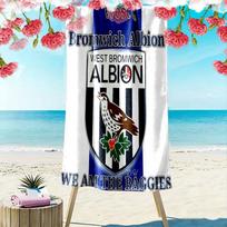 West Brom Beach Towel, Large Soft Quick Dry Towel for Beach Camping Swimming 80cmx160cm(31x63inch) gray