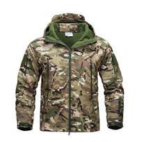 Men'S Winter Shark Skin Softshell 3-In-1 Jacket - Fleece Lined Windproof Waterproof Camouflage Outdoor Hiking Mountaineering Coat S